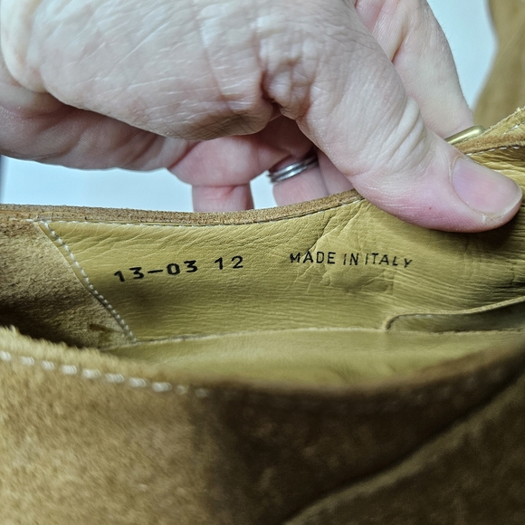 Billy Reid Double Buckle Monk Tan Suede Shoes Men's 12 - Picture 5 of 9